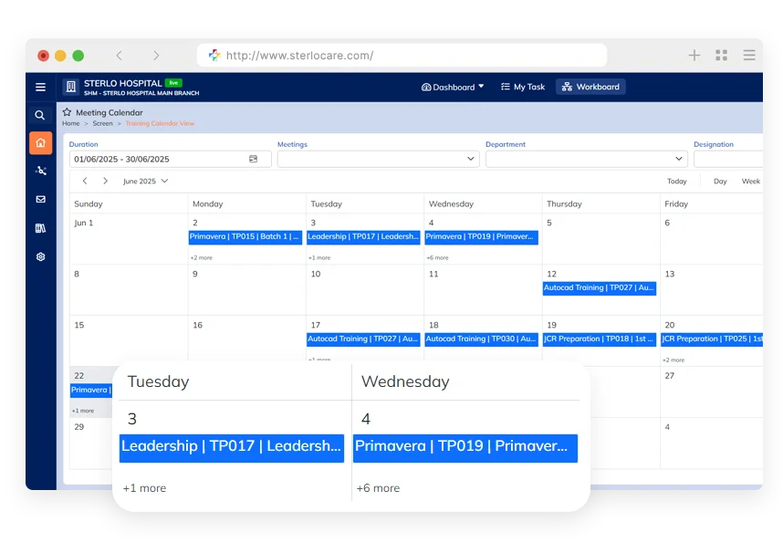 Meeting schedule & integration